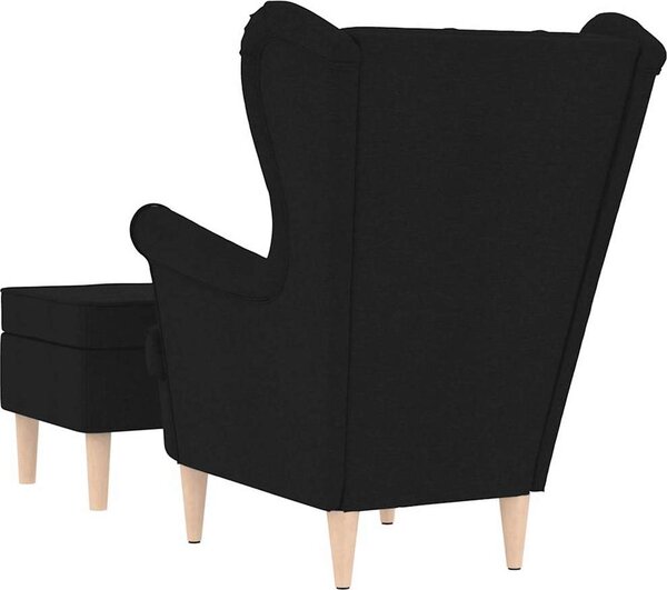 VidaXL Křeslo s podnožkou textil [3307991] Barva: krémová