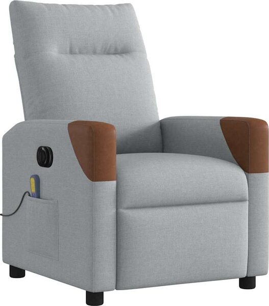 VidaXL Elektrické masážní polohovací křeslo textil [3323997] Barva: Černá