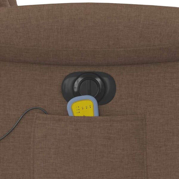 VidaXL Elektrické masážní polohovací křeslo textil [3303248] Barva: Hnědá