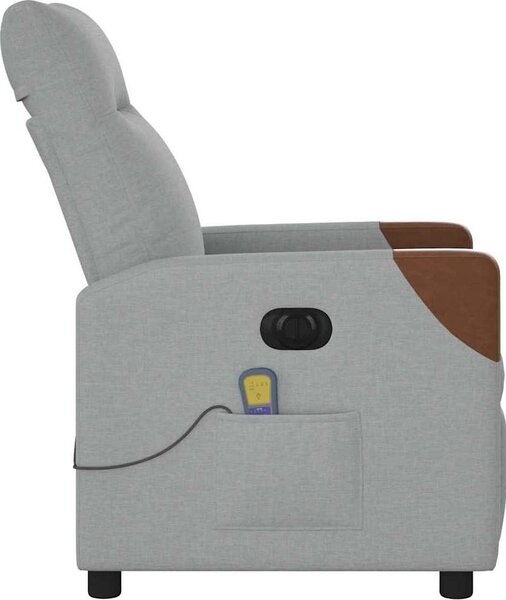 VidaXL Elektrické masážní polohovací křeslo textil [3323997] Barva: Černá