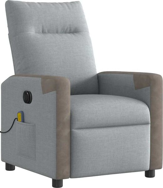 VidaXL Elektrické masážní polohovací křeslo textil [3324085] Barva: světle šedá