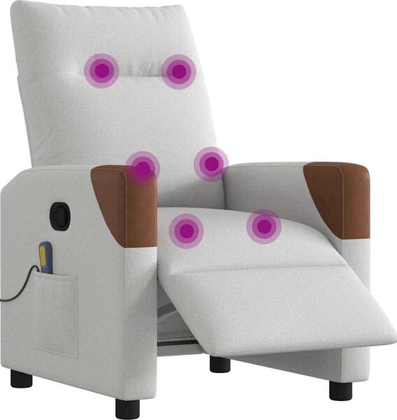 VidaXL Elektrické masážní polohovací křeslo textil [3323997] Barva: Černá