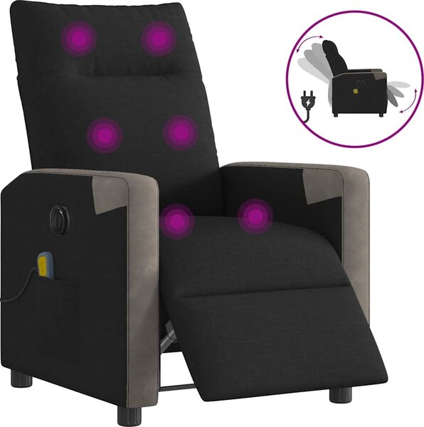 VidaXL Elektrické masážní polohovací křeslo textil [3324085] Barva: světle šedá