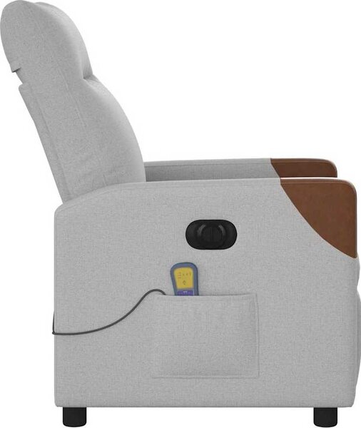 VidaXL Elektrické masážní polohovací křeslo textil [3323997] Barva: Černá