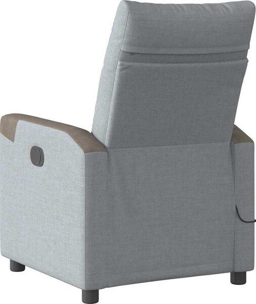 VidaXL Elektrické masážní polohovací křeslo textil [3324085] Barva: světle šedá