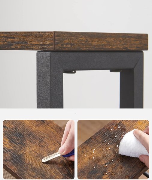 SONGMICS Pojízdný kuchyňský vozík Vasagle Compi 77 cm černý/hnědý