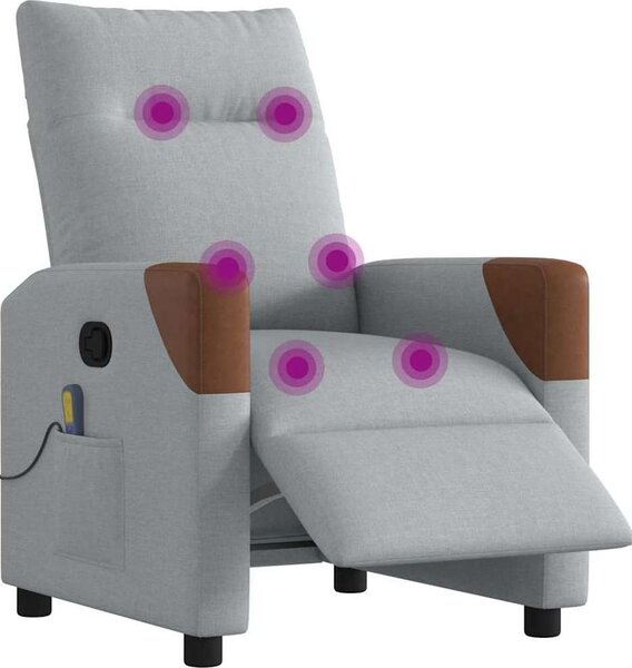 VidaXL Elektrické masážní polohovací křeslo textil [3323997] Barva: Černá
