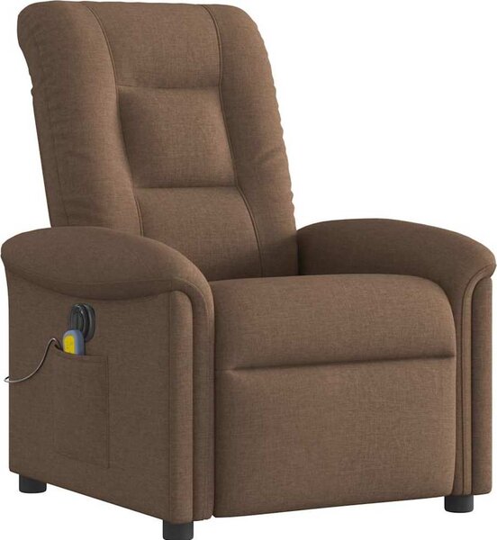 VidaXL Elektrické masážní polohovací křeslo textil [3303248] Barva: Hnědá