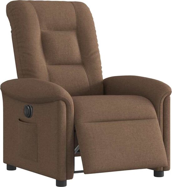 VidaXL Elektrické polohovací křeslo textil [3303238] Barva: tmavě hnědá