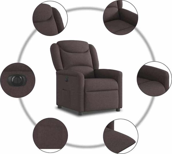 VidaXL Elektrické polohovací křeslo textil [3303179] Barva: krémová