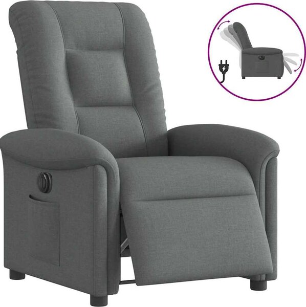 VidaXL Elektrické polohovací křeslo textil [3303238] Barva: tmavě hnědá