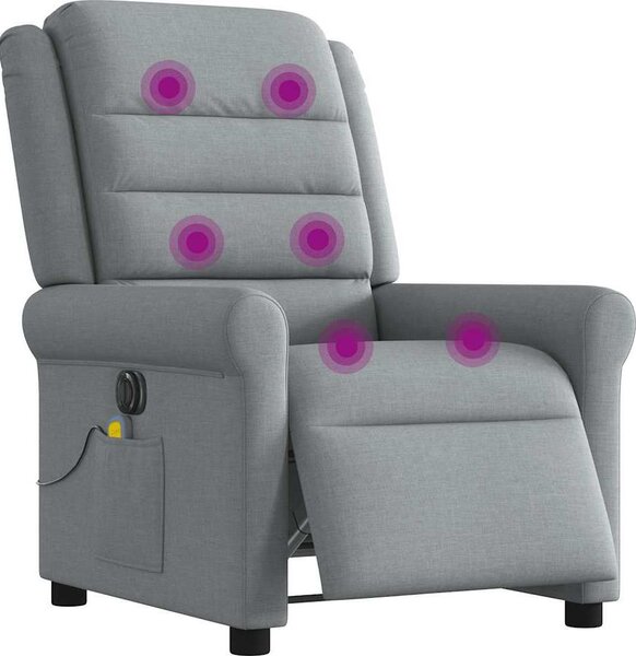 VidaXL Elektrické masážní polohovací křeslo textil [3303304] Barva: Hnědá