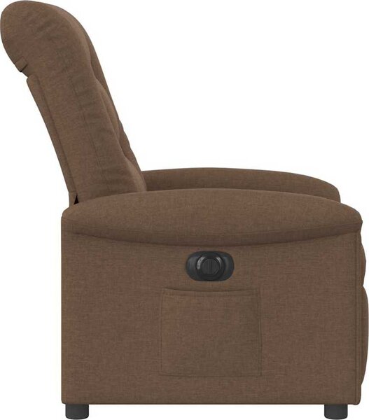VidaXL Elektrické polohovací křeslo textil [3303238] Barva: tmavě hnědá