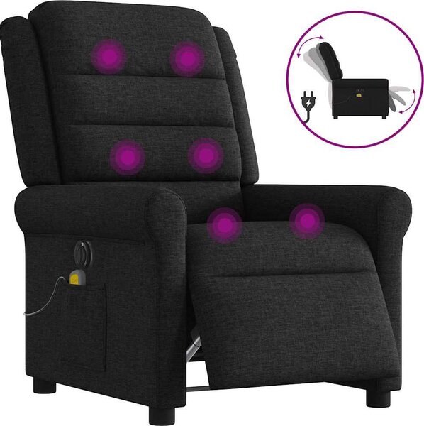 VidaXL Elektrické masážní polohovací křeslo textil [3303304] Barva: Hnědá