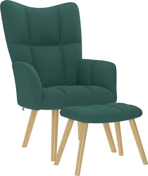 VidaXL Relaxační křeslo s podnožkou textil [4016785] Barva: Černá