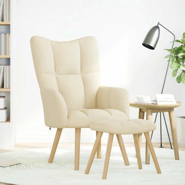 VidaXL Relaxační křeslo s podnožkou textil [4016785] Barva: Černá