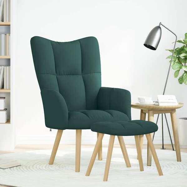 VidaXL Relaxační křeslo s podnožkou textil [4016785] Barva: Černá