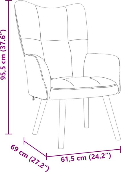 VidaXL Relaxační křeslo textil [4016774] Barva: světle šedá