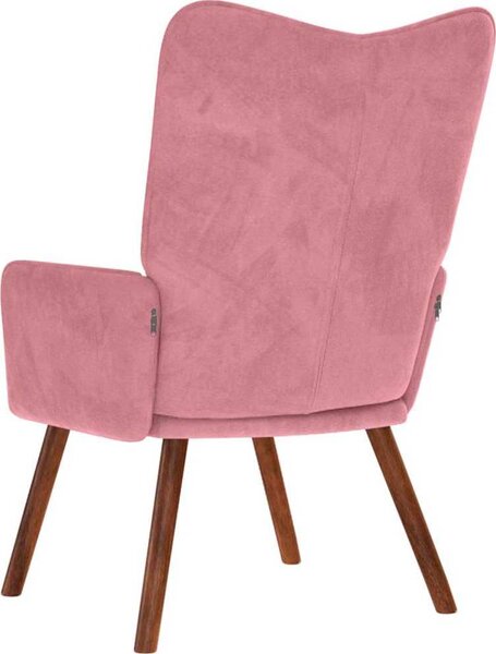 VidaXL Relaxační křeslo samet [4016814] Barva: Růžová