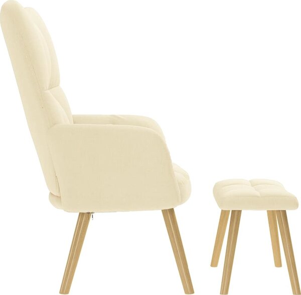 VidaXL Relaxační křeslo s podnožkou textil [4016785] Barva: Černá