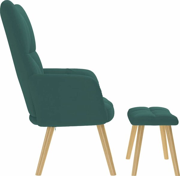 VidaXL Relaxační křeslo s podnožkou textil [4016785] Barva: Černá