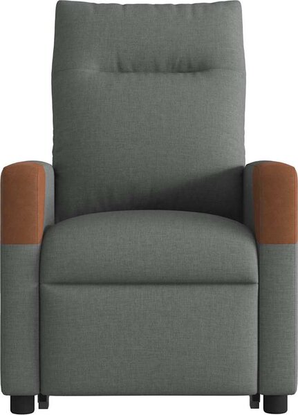 VidaXL Zvedací masážní polohovací křeslo textil [3324014] Barva: Tmavě šedá