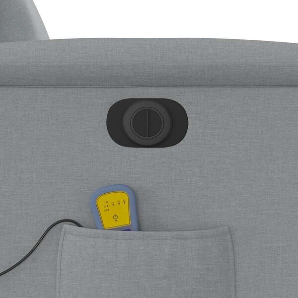 VidaXL Elektrické zvedací masážní polohovací křeslo textil [3303164] Barva: Tmavě šedá