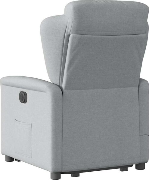 VidaXL Elektrické zvedací masážní polohovací křeslo textil [3303164] Barva: Tmavě šedá