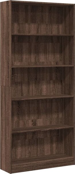 VidaXL Knihovna 80x24x176 cm kompozitní dřevo [857858] Barva: šedá sonoma