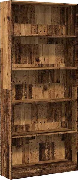VidaXL Knihovna 80x24x176 cm kompozitní dřevo [857858] Barva: šedá sonoma