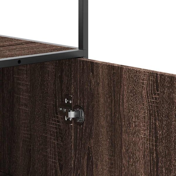 VidaXL Skříň highboard 35,5x35x139 cm kompozit a kov [849038] Barva: dub sonoma