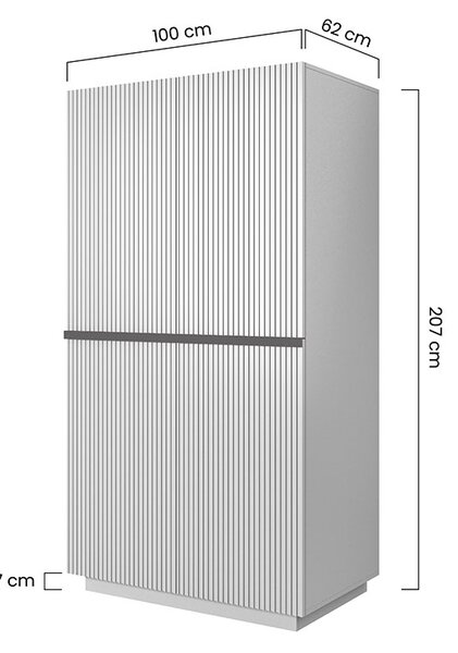 Skříň Nicole 100 cm - černý mat / zlaté úchytky