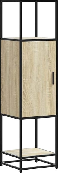 VidaXL Skříň highboard 35,5x35x139 cm kompozit a kov [849038] Barva: dub sonoma
