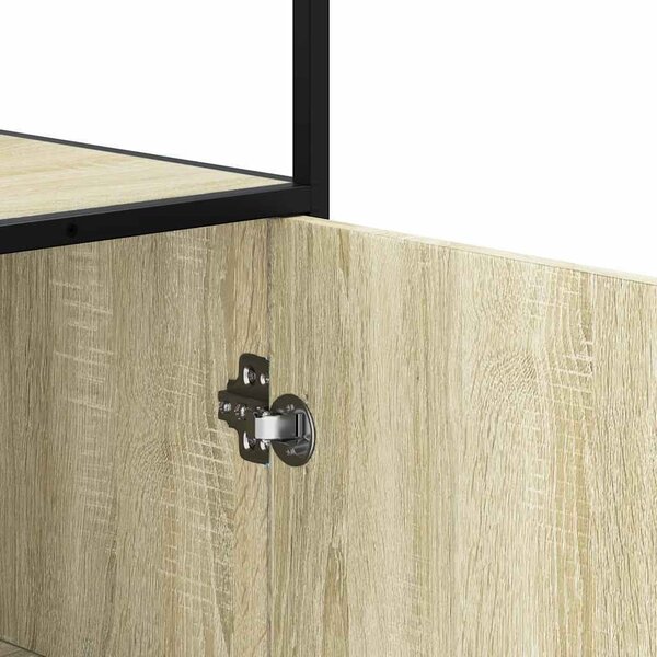 VidaXL Skříň highboard 35,5x35x139 cm kompozit a kov [849038] Barva: dub sonoma