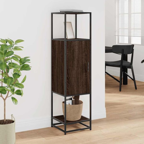 VidaXL Skříň highboard 35,5x35x139 cm kompozit a kov [849038] Barva: dub sonoma