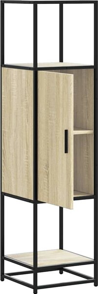 VidaXL Skříň highboard 35,5x35x139 cm kompozit a kov [849038] Barva: dub sonoma