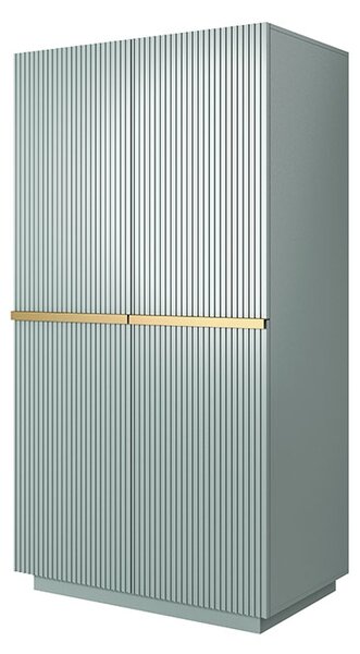 Skříň Nicole 100 cm - šalvějová MDF / zlaté úchyty
