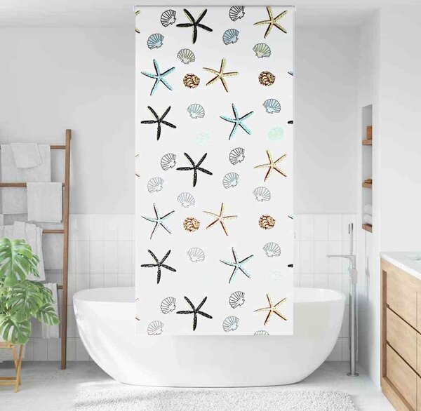 VidaXL Sprchová roleta 90x240 cm Šířka látky 86 cm [4014901] Barva: Čtvercový