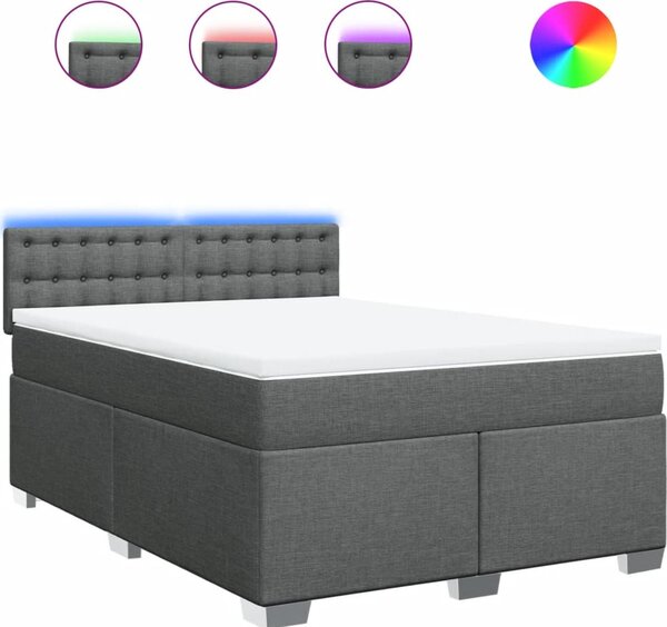 VidaXL Box spring postel s matrací 160x200 cm textil [3288254] Barva: Modrá