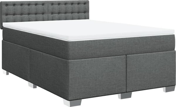 VidaXL Box spring postel s matrací 160x200 cm textil [3288254] Barva: Modrá