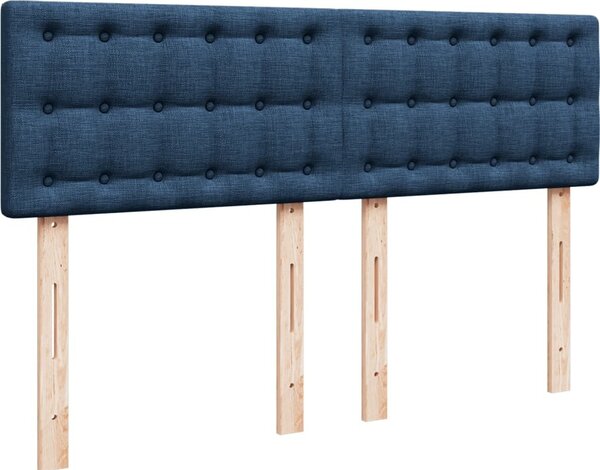 VidaXL Box spring postel s matrací 160x200 cm textil [3288254] Barva: Modrá