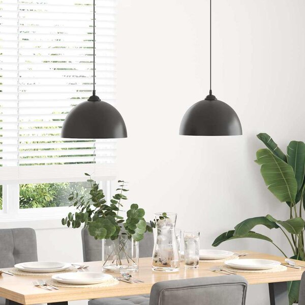 VidaXL Závěsná svítidla 2 ks výškově nastavitelná E27 Ø30 cm [4103451] Barva: Černá