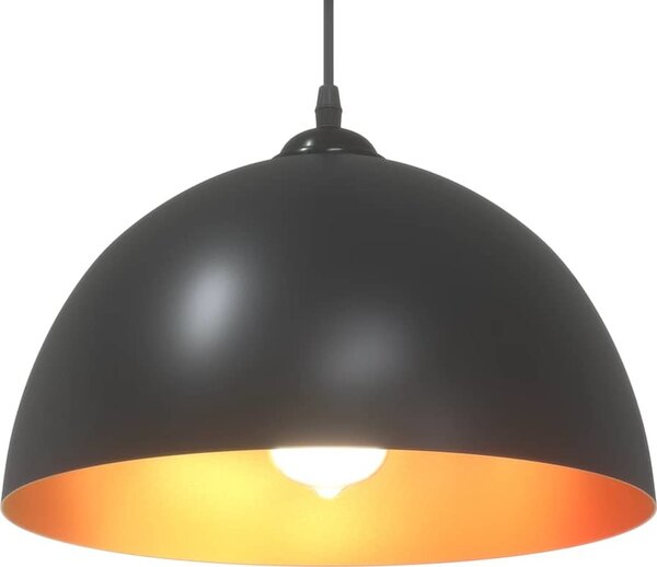 VidaXL Závěsná svítidla 2 ks výškově nastavitelná E27 Ø30 cm [4103451] Barva: Černá