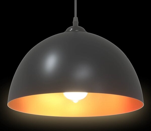 VidaXL Závěsná svítidla 2 ks výškově nastavitelná E27 Ø30 cm [4103451] Barva: Černá