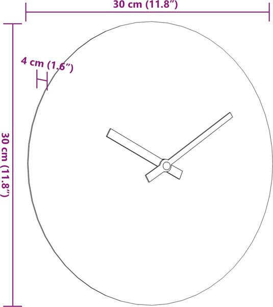 VidaXL Nástěnné hodiny svítící stupnice a ukazatele Ø 30 cm [4008403] Barva: Žlutá