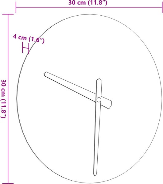 VidaXL Nástěnné hodiny svítící stupnice a ukazatele Ø 30 cm [4008403] Barva: Žlutá