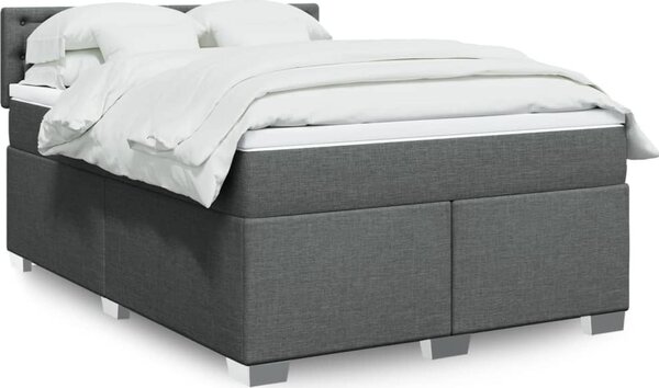VidaXL Box spring postel s matrací 160x200 cm textil [3288254] Barva: Modrá