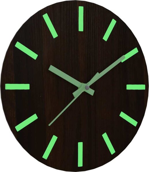 VidaXL Nástěnné hodiny svítící stupnice a ukazatele Ø 30 cm [4008403] Barva: Žlutá