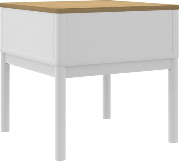 VidaXL Noční stolek FLORO 55 x 55 x 54 cm masivní borové dřevo [374027] Barva: Bílá