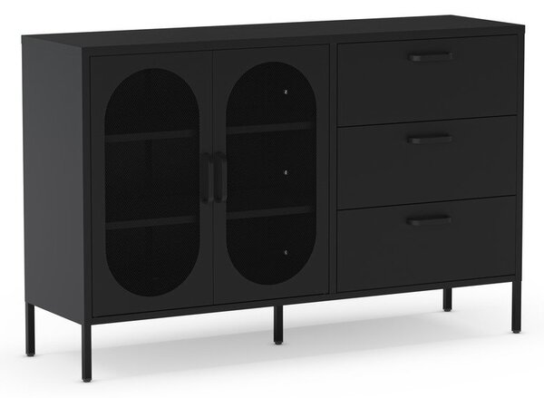 Černá komoda 140x90 cm Diora – Marckeric